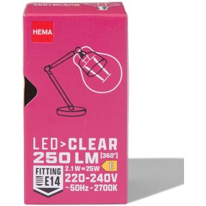 HEMA Led Kogel Clear E14 2.1W 250lm