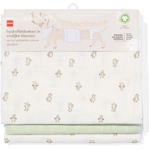 HEMA Hydrofieldoeken 60x60 Structuur Eendje - 3 Stuks