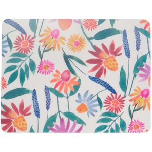 HEMA Placemat Kunststof 32x42 Wilde Bloemen (geel)