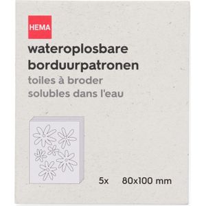 HEMA Wateroplosbare Borduurpatronen 8x10cm - 5 Stuks