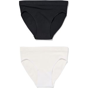 HEMA Kinderslips Naadloos Rib - 2 Stuks Wit (wit)