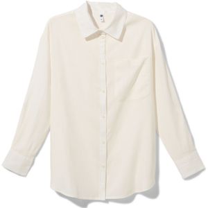 HEMA Dames Blouse Lizzy Met Linnen Wit (wit)