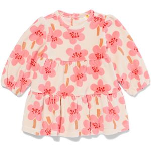 HEMA Babyjurk Velours Bloemen Ecru (ecru)