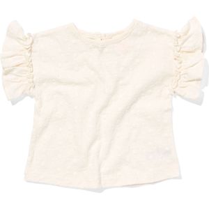 HEMA Baby T-shirt Broderie Gebroken Wit (gebroken wit)