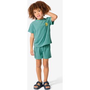 HEMA Kinder Shortama Badstof Blauw (blauw)