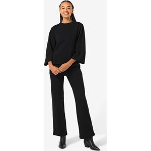 HEMA Dames Broek Kacey Met Structuur Zwart (zwart)