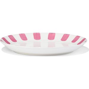 HEMA Gebaksbordje Ø17cm Tafelgenoten New Bone Wit Met Roze (roze)