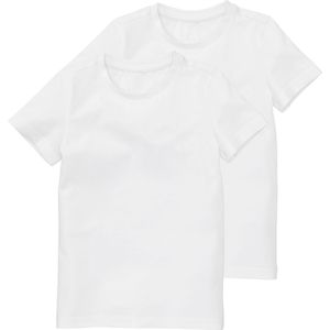 HEMA 2 Pak Kinder T-shirts - Biologisch Katoen Wit (wit)