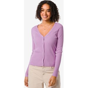 HEMA Damesvest Rib Ornella Lila (lila)