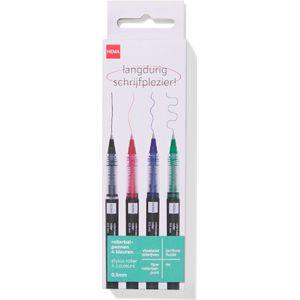HEMA Rollerbalpennen 0.5mm - 4 Stuks