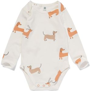 HEMA Baby Body Met Stretch Gebroken Wit (gebroken wit)