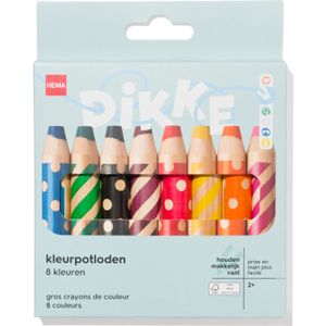 HEMA Dikke Kleurpotloden 8 Stuks