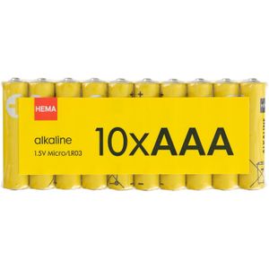 HEMA AAA Alkaline Batterijen - 10 Stuks