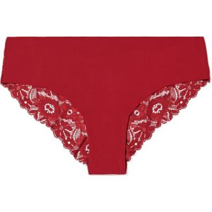 HEMA Dames Brazilian Micro Met Kant Donkerrood (donkerrood)