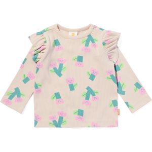 HEMA Baby T-shirt Bloemen Ecru (ecru)