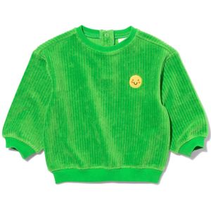 HEMA Babysweater Rib Velour Groen (groen)