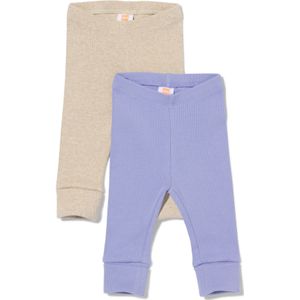 HEMA Babyleggings Rib - 2 Stuks Paars (paars)