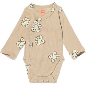 HEMA Nijntje Newborn Meegroei Body  Rib Stretch Lichtbruin (lichtbruin)