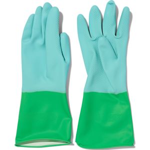 HEMA Huishoudhandschoenen Latex Blauw L (8-8.5)