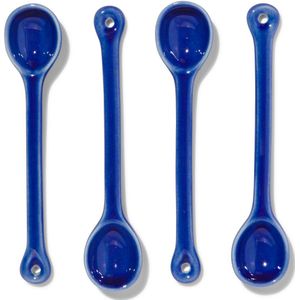 HEMA Lepeltjes Aardewerk 14cm - 4 Stuks (blauw)