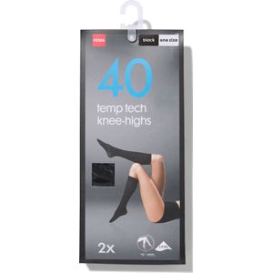 HEMA Temptech Kniekousen 2 Paar Zwart (zwart)