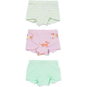 HEMA Kinderboxers Stretch Katoen Honden - 3 Stuks Lila (lila)