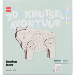 HEMA Bouwplaat Houten Beer