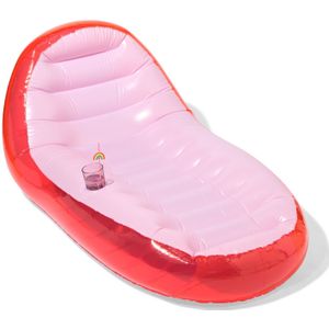 HEMA Opblaasbare Lounge Stoel 16.3x95x75cm Roze-rood