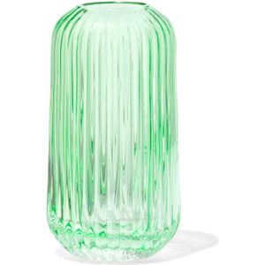 HEMA Vaas Voor Geurstokjes XS Glas Ribbel Groen (groen)