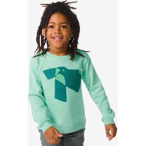 HEMA Kindersweater Met Badstof Hond Groen (groen)