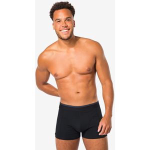 HEMA Herenboxers Kort Met Bamboe - 2 Stuks Zwart (zwart)