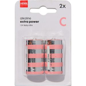 HEMA C Alkaline Extra Power Batterijen - 2 Stuks