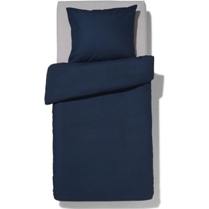 HEMA Dekbedovertrek Zacht Katoen 140x200/220 Donkerblauw (blauw)