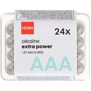 HEMA AAA Alkaline Extra Power Batterijen - 24 Stuks