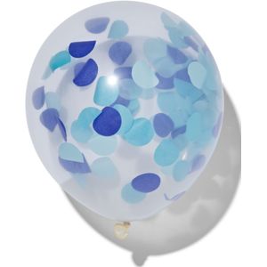 HEMA 6-pak Confetti Ballonnen (blauw)