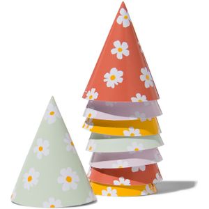 HEMA Feesthoedjes Bloemen - 8 Stuks