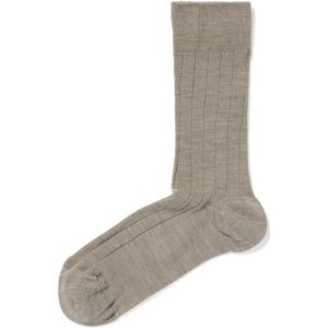 HEMA Herensokken Rib Wol Beige (beige)