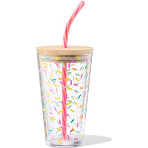 HEMA Mason Jar 410ml Bamboe Spikkel