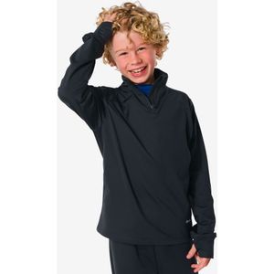 HEMA Kinder Fleece Sportshirt Zwart (zwart)