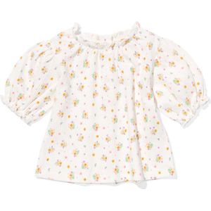 HEMA Baby Tuniek Bloemen Gebroken Wit (gebroken wit)