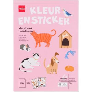 HEMA Kleurboek Met Stickers Huisdieren 3+