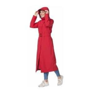 Regenjas Happy Rainy Days Montreal Long Raincoat Red-S