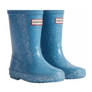 Regenlaars Hunter Kids First Giant Glitter Azur Blue-Schoenmaat 24