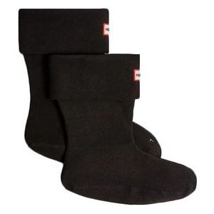 Hunter recycled fleece short boot sock BLACK Unisex Regenlaarzen - Maat M