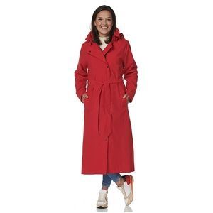Jas Happy Rainy Days Michigan Long Coat Red-XL