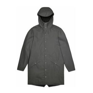 Regenjas RAINS Unisex Long Jacket Grey-XS