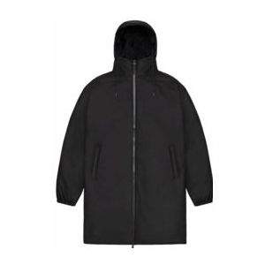 Regenjas RAINS Unisex Lohja Longer Insulated Jacket Black-XS