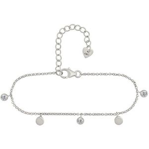 Caï - Shiny Layers - Armband - Grijs - 925/- Sterling Zilver - Met Zirkonia Stenen