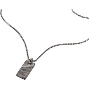 Calvin Klein - CK Metallic Wave - Herenketting - Gunmetal - Roestvrij Staal