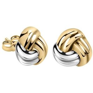 CHRIST - Oorknopjes - Geelgoud 585 - Witgoud 585 - Meerkleurig